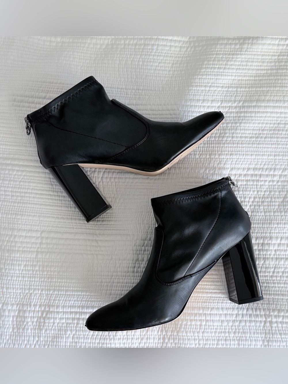 FRANC SARTO BLACK LEATHER BOOTS